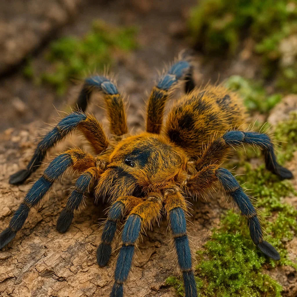 Golden Blue Legged Baboon Tarantula (Harpactira pulchripes)